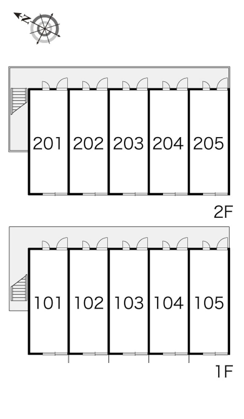 レオパレスコンファース輝 間取配置図