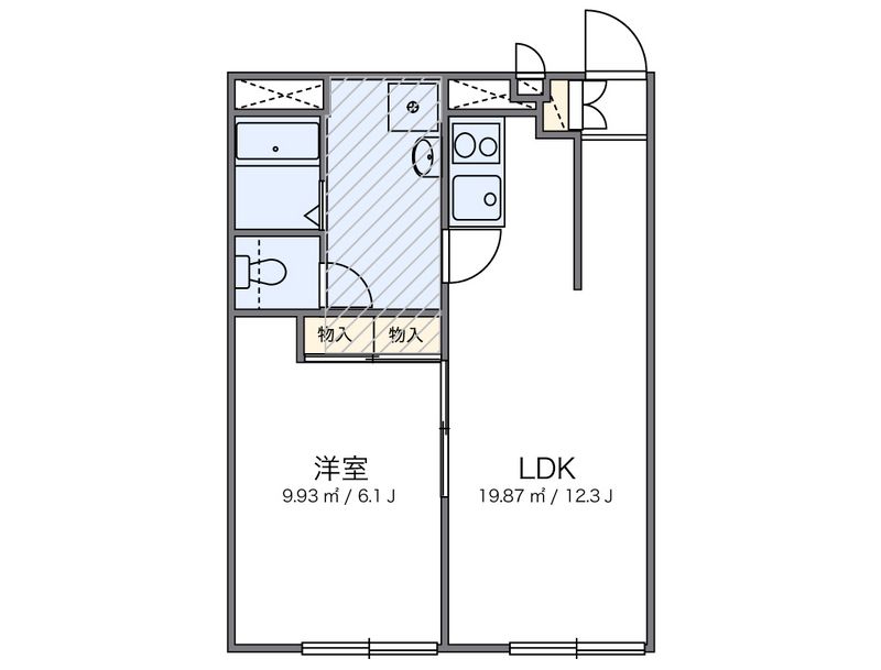 レオパレスかねた 間取図