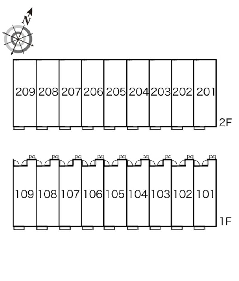 レオパレス金倉Ⅱ 間取配置図