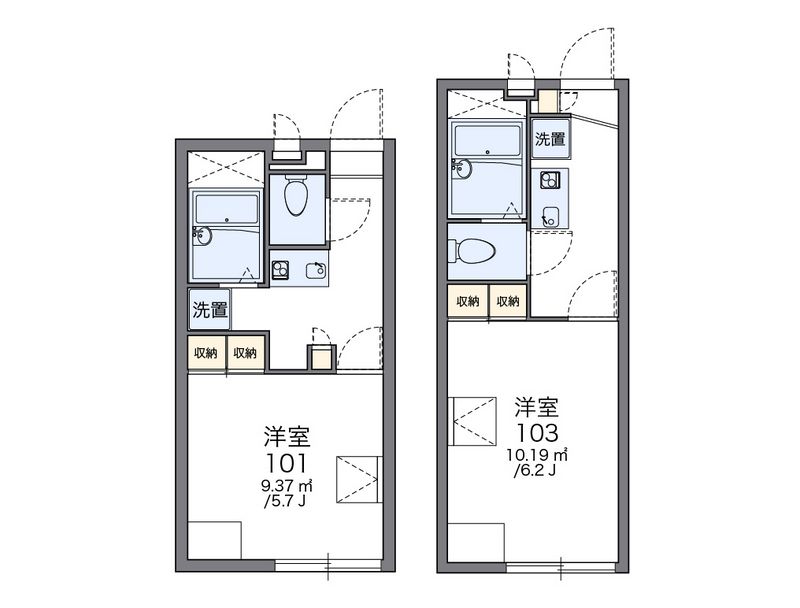レオパレスカエデ 間取図