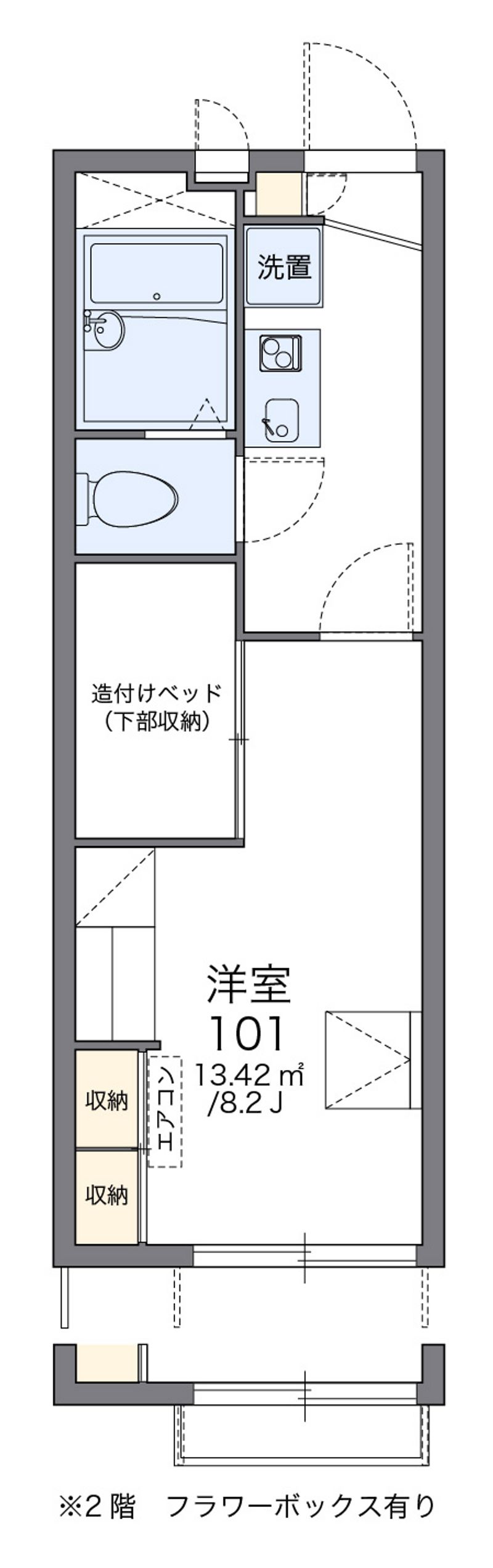 レオパレスチャンティック曽根 間取図