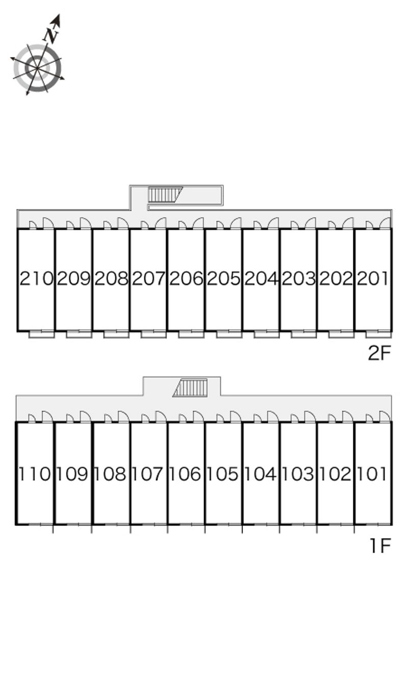 レオパレスかなめ２ 間取配置図