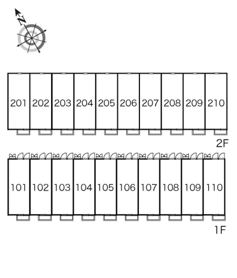 レオパレス山王下 間取配置図