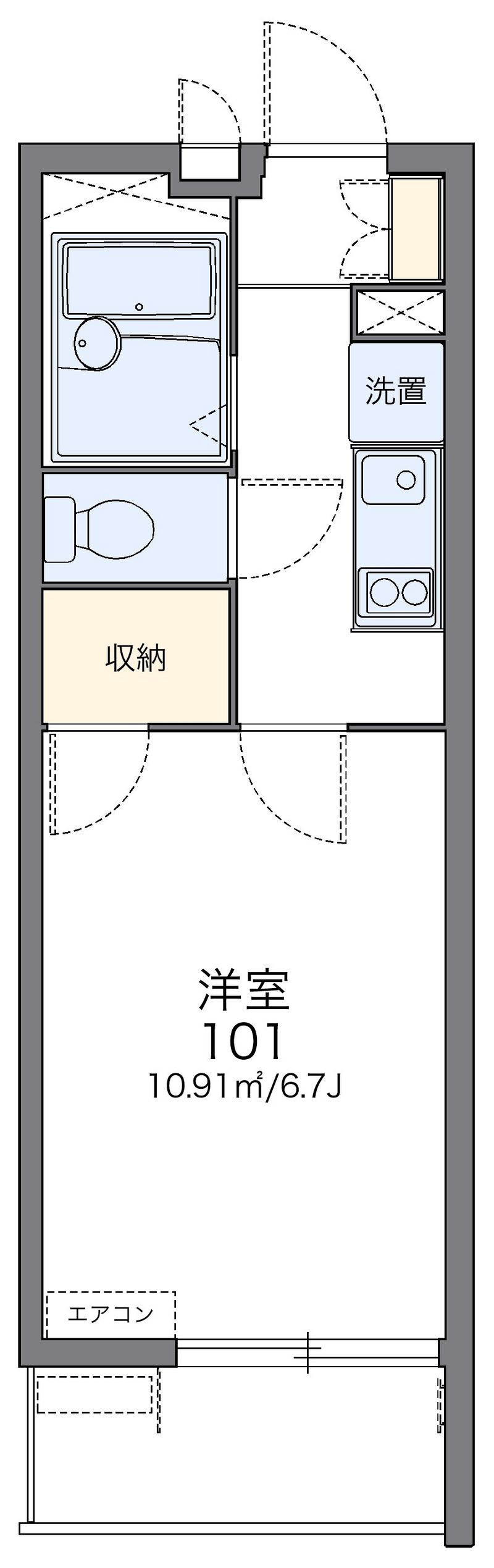 レオパレスブルーウィル長田 間取図
