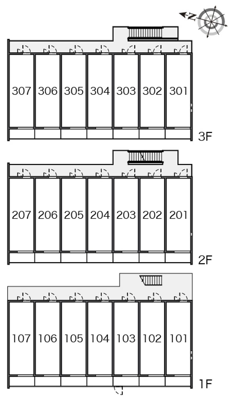 クレイノシャトレー栗木 間取配置図