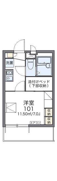 レオパレスリモーネⅢ 間取り図