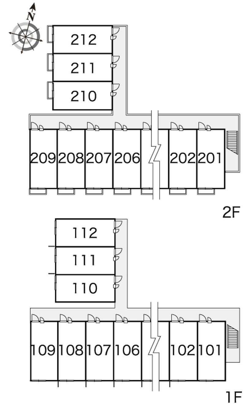 レオパレスエクレール 間取配置図