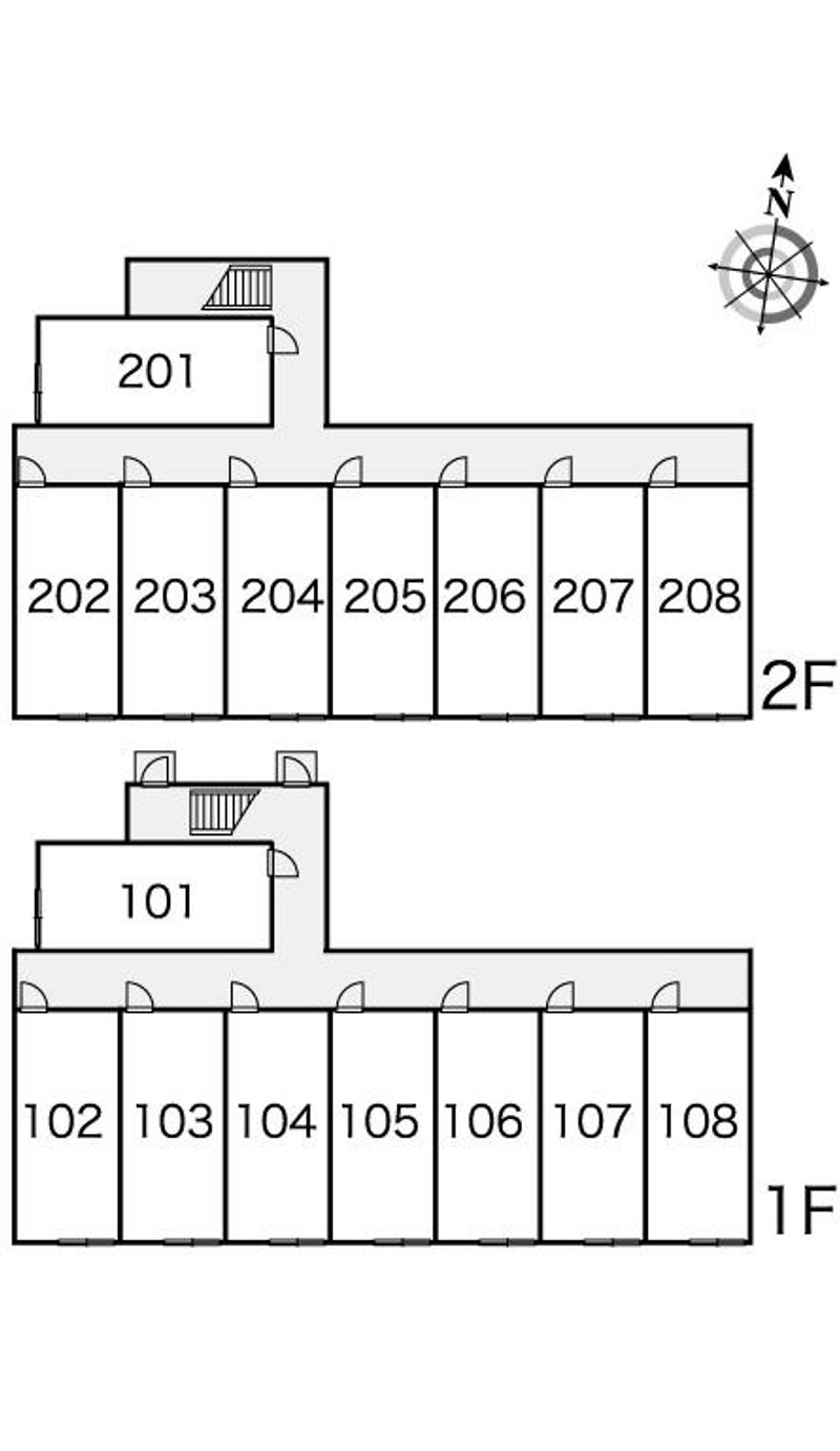 レオパレスサンライズ苗穂 間取配置図