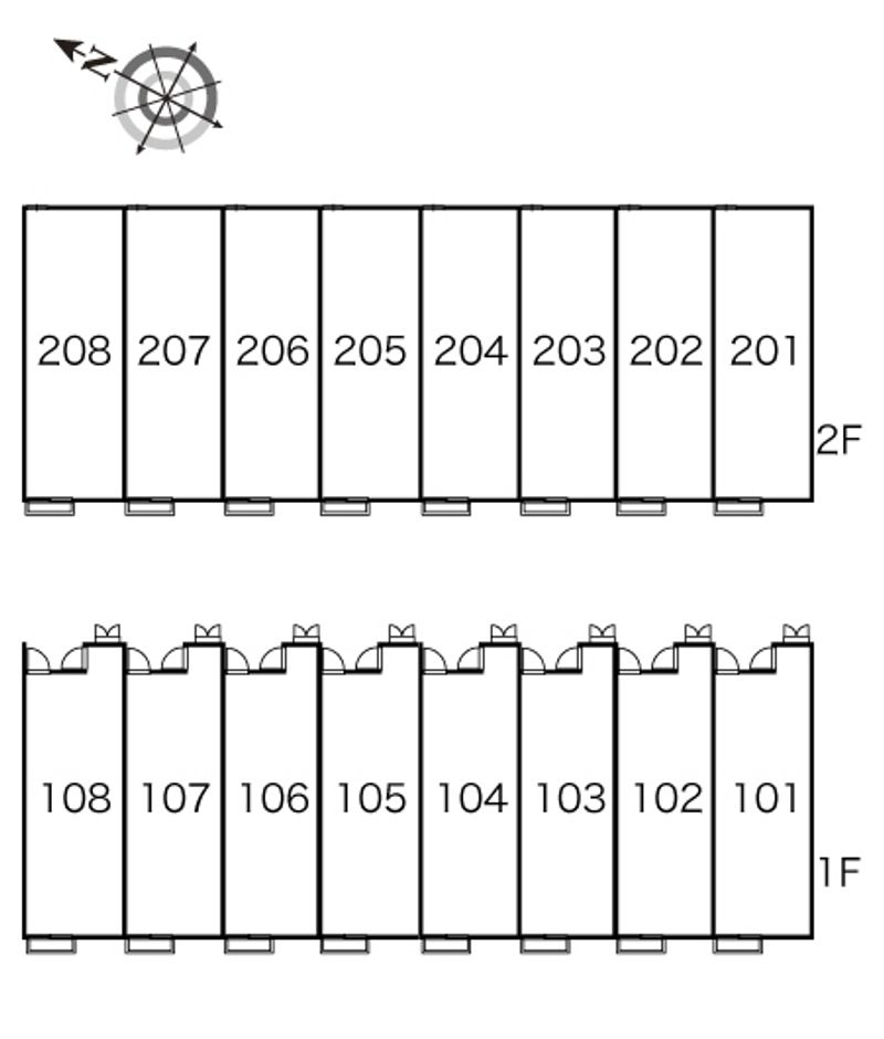 レオパレス花みずき 間取配置図