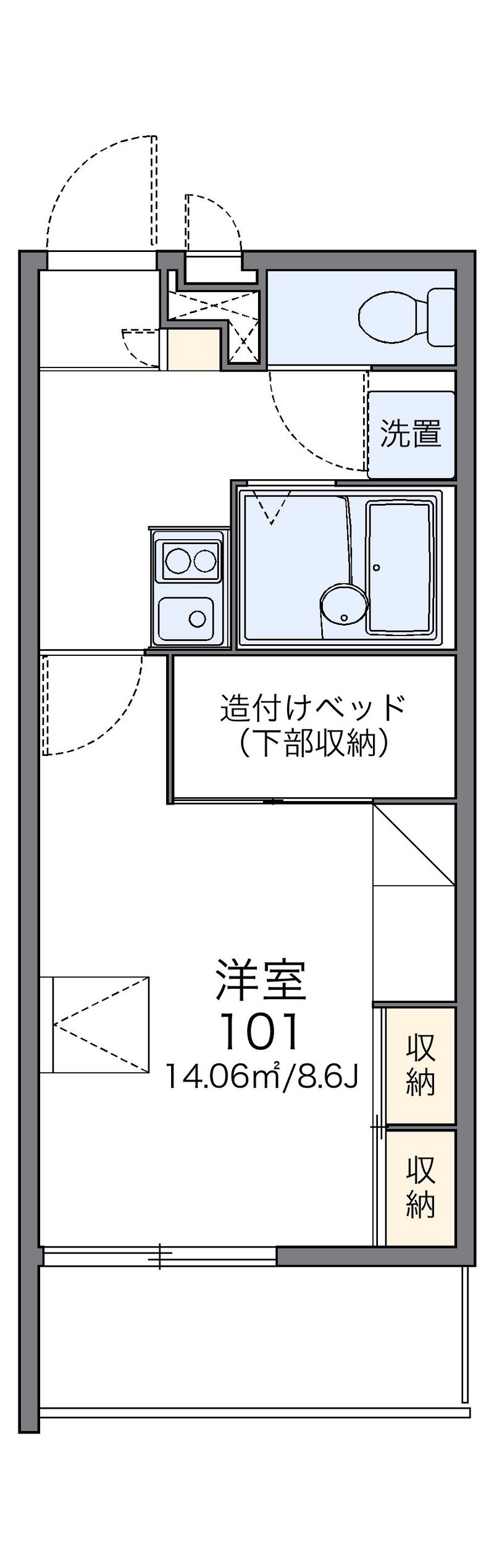 レオパレスアルモニ１番館 間取図