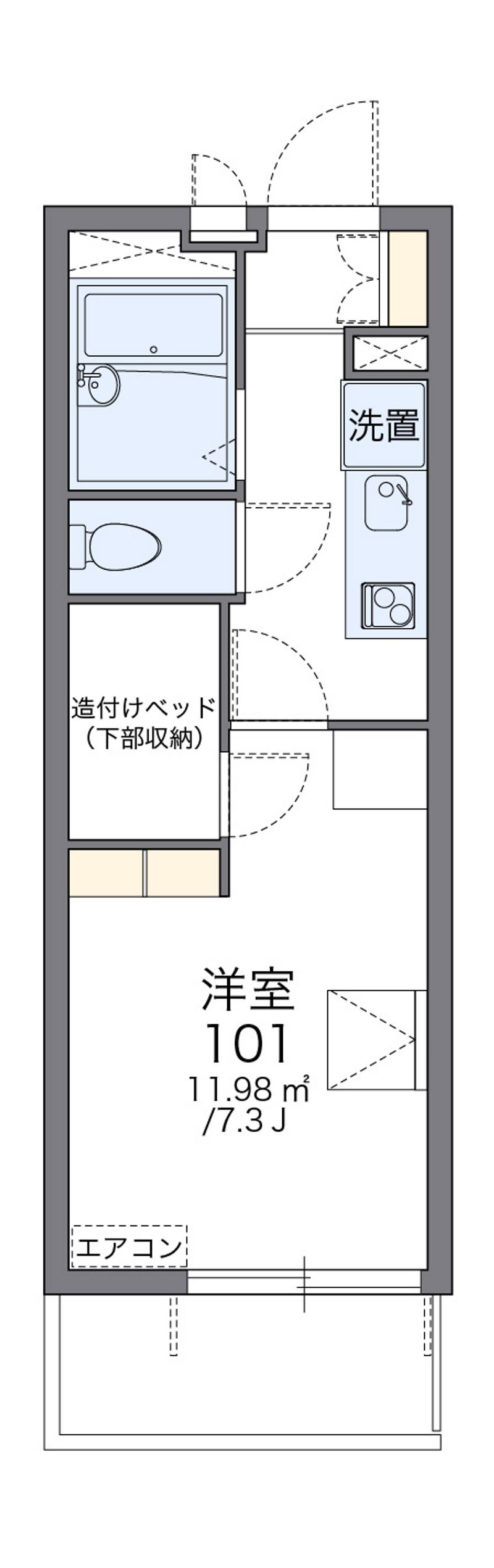 レオパレスムッターハウス羽田 間取図