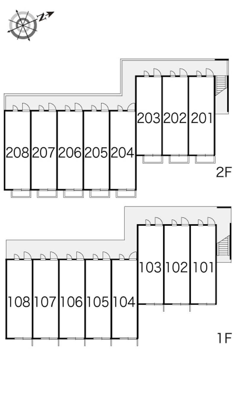 レオパレス梅が丘 間取配置図