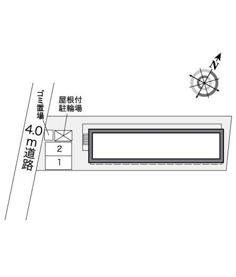 レオパレスＹＵＺＵＲＩＨＡ 配置図