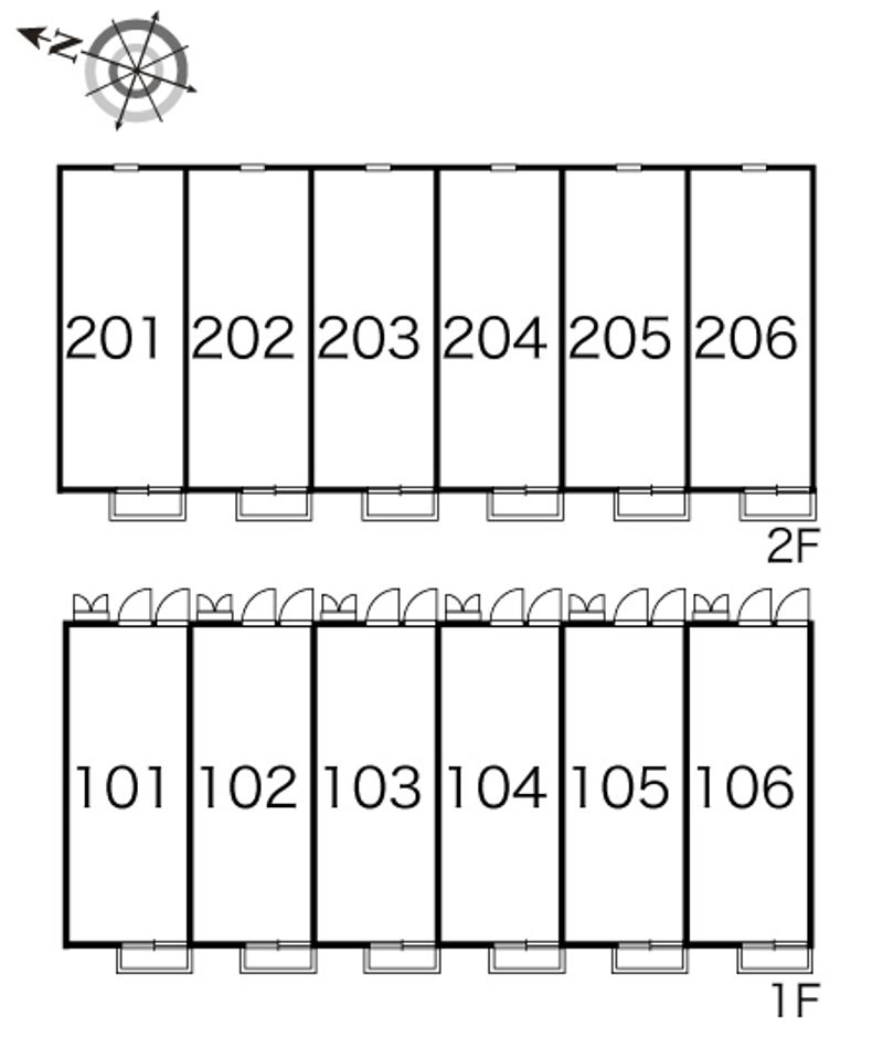 レオパレスひまわり 間取配置図