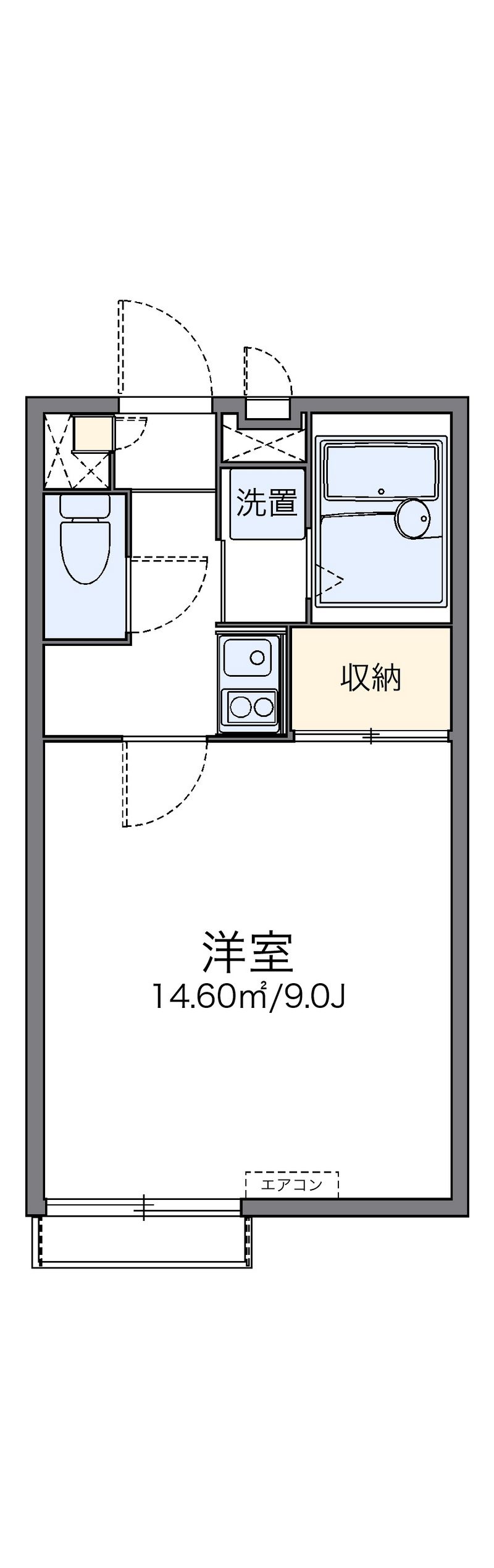 レオパレスナカトミ 間取図
