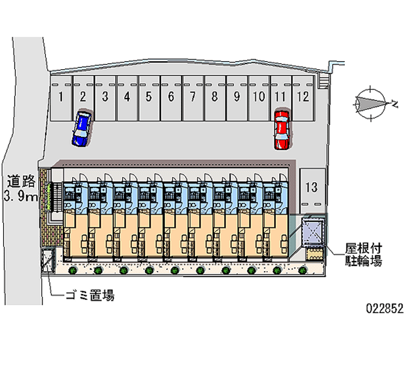 レオパレススマイル長沢 月極駐車場