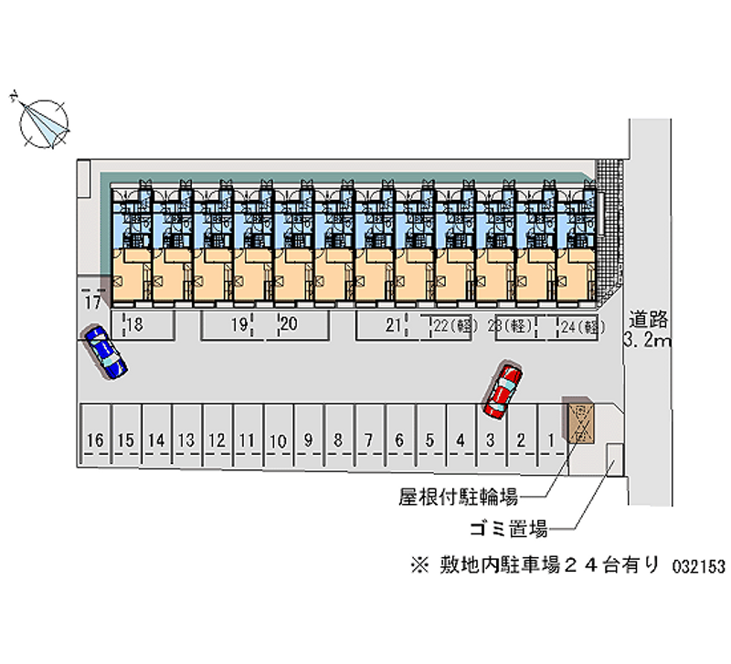 レオパレスグレイス金場 月極駐車場