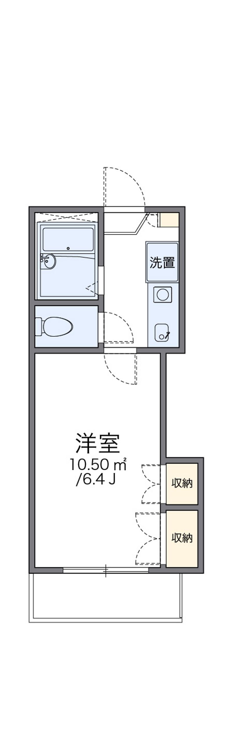 レオパレス祇園町 間取図