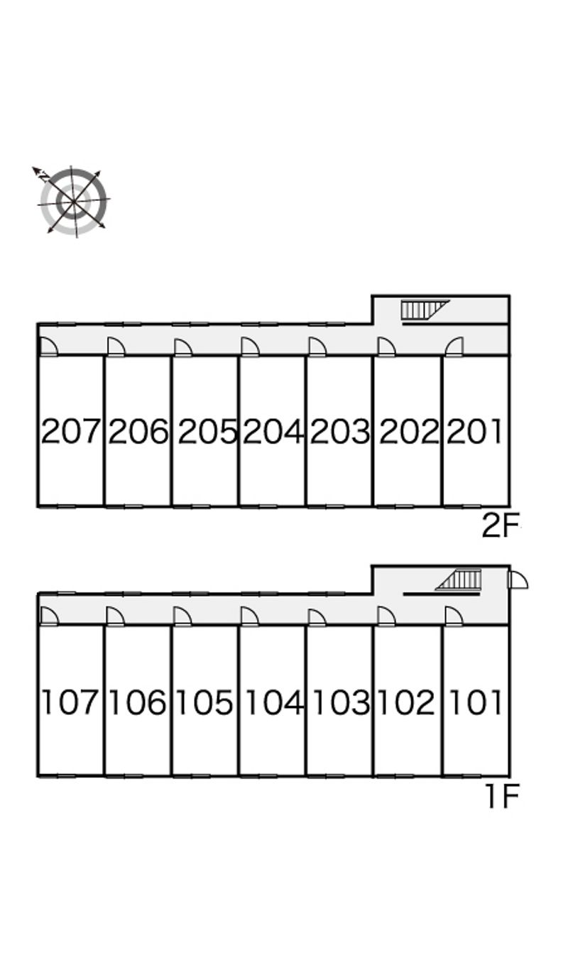 レオパレスリバティ永山 間取配置図