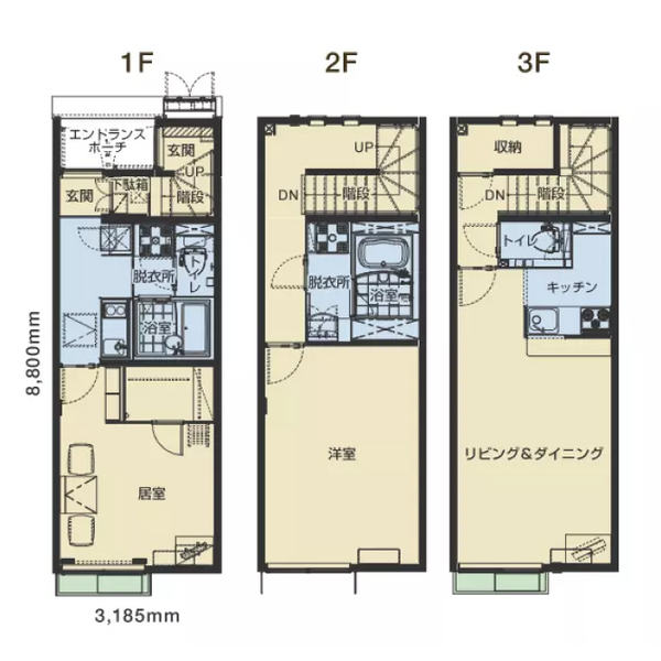 奥行を活かすプラン （プランタイプ） C-0E