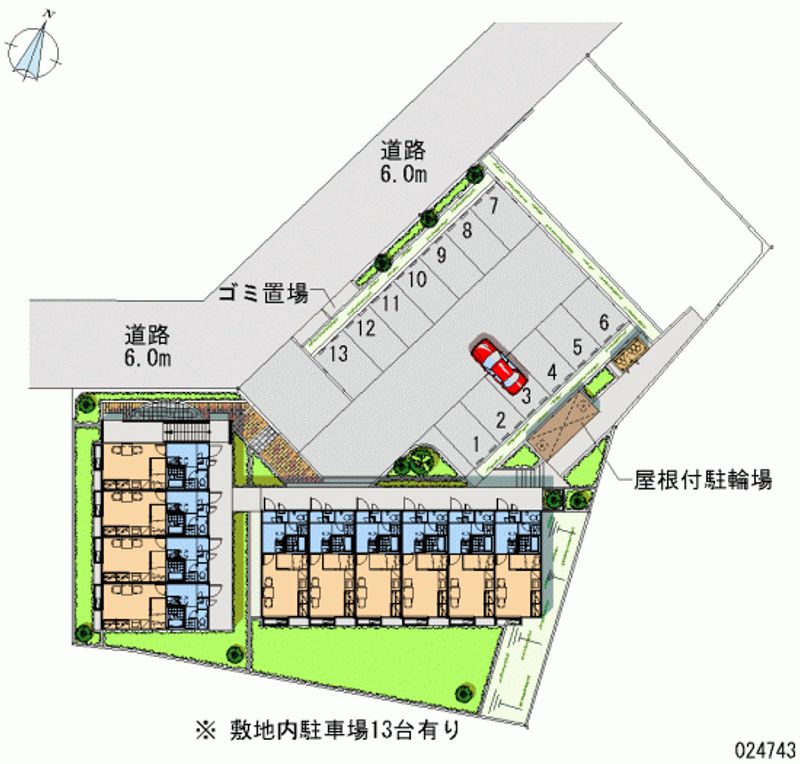 レオパレス大清水 月極駐車場