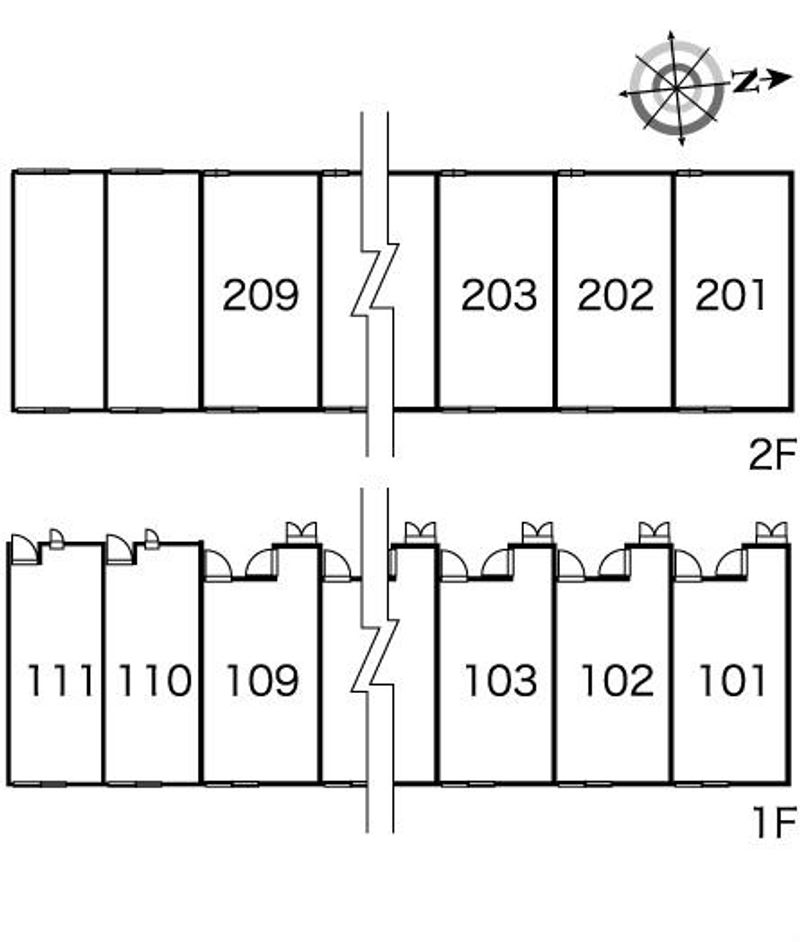 レオパレスアークスペランザ 間取り配置図