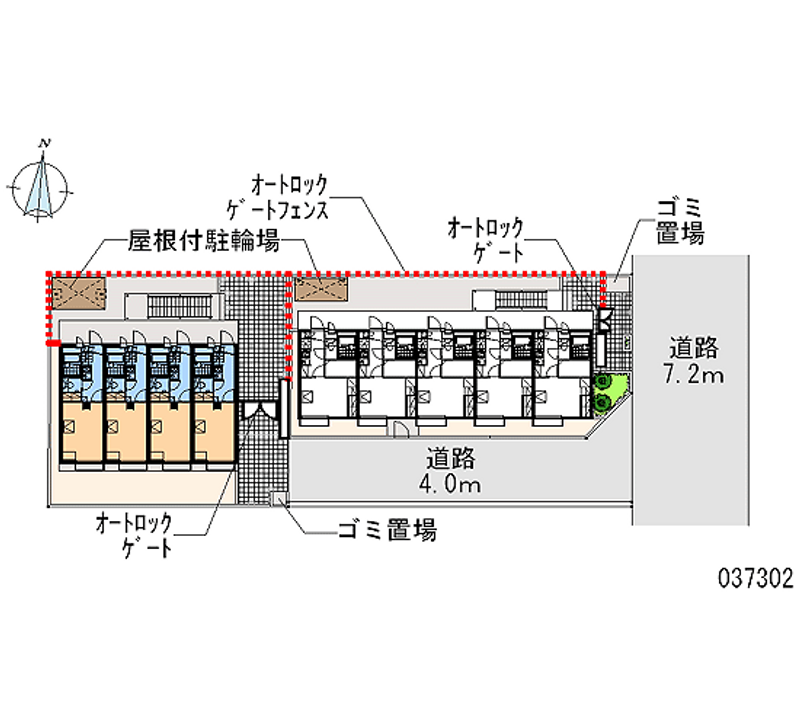 レオパレスフラワーコートＡ 区画図