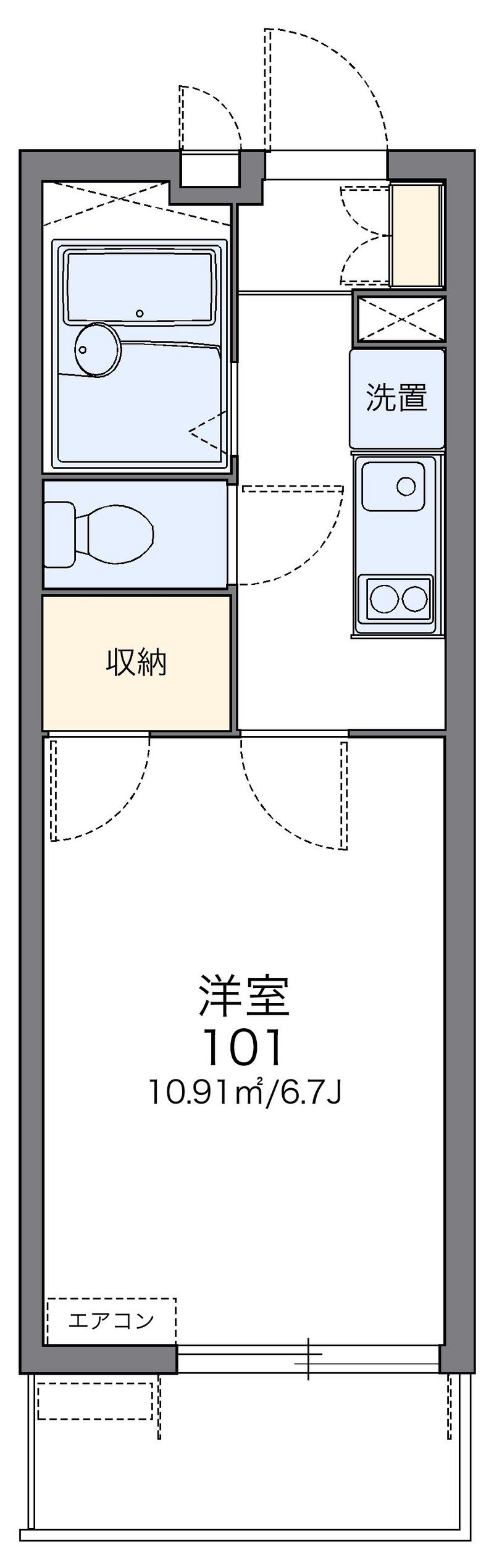 レオパレスコモディタ 間取図