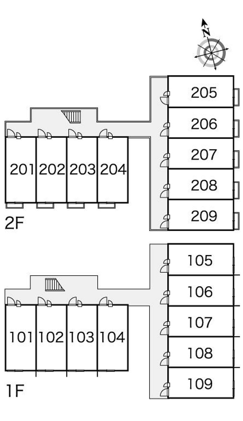 レオパレス御堀 間取配置図