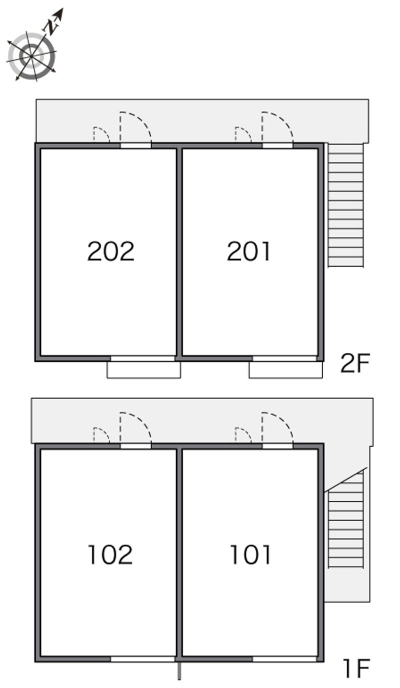 レオパレスサンヒルズ鎌谷町 間取配置図