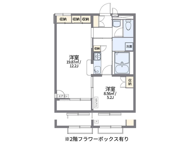 レオパレスルミュールⅠ 間取図