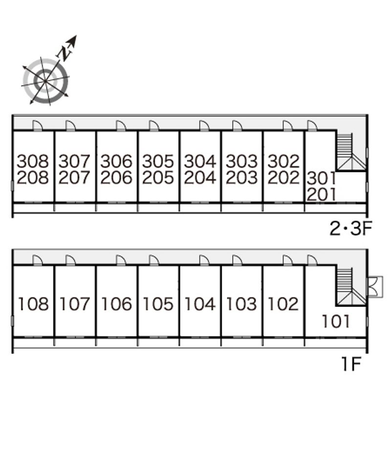 レオパレスサナロＢ 間取配置図