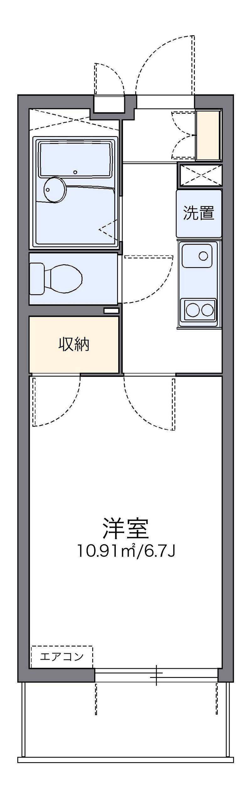 レオパレスウイング北坂戸 間取図