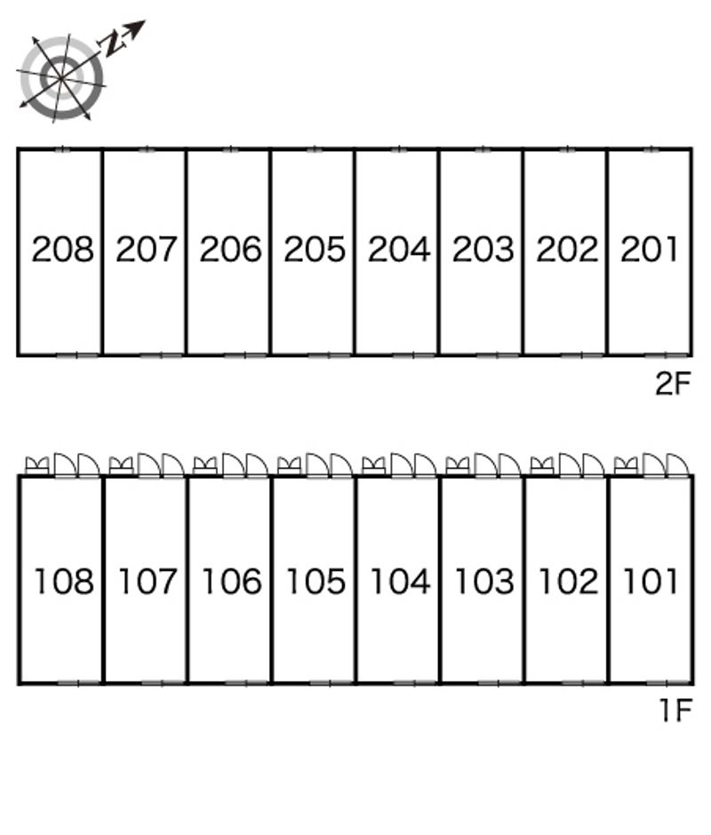 レオパレスリバーサイドアサカＥ 間取配置図