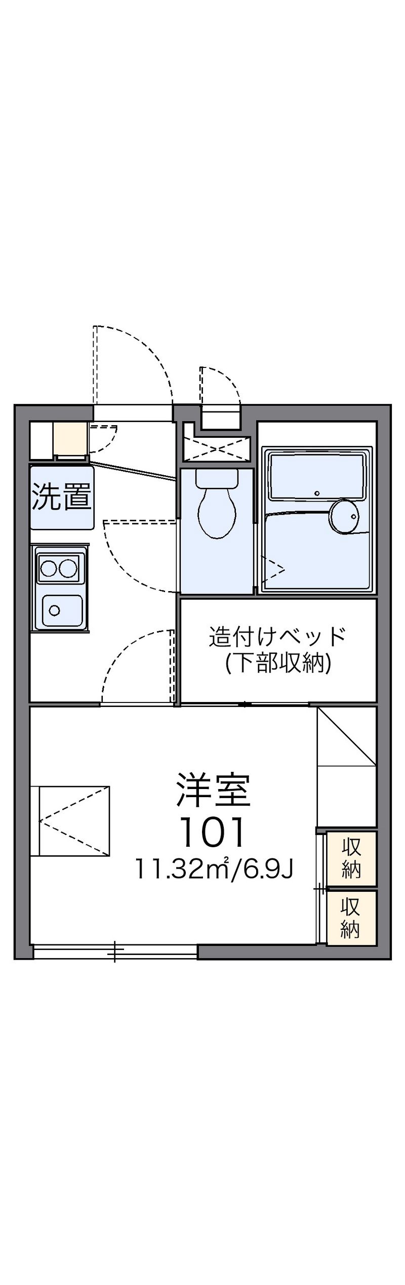レオパレスはなみずき 間取図
