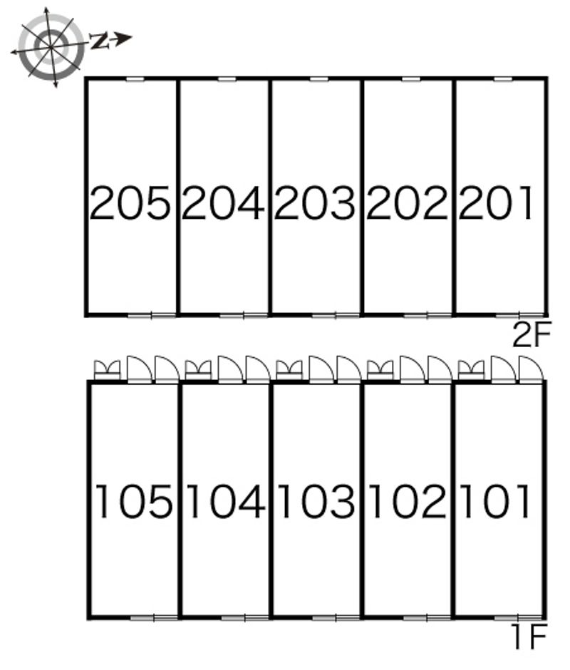 レオパレスルミエール１０ 間取配置図