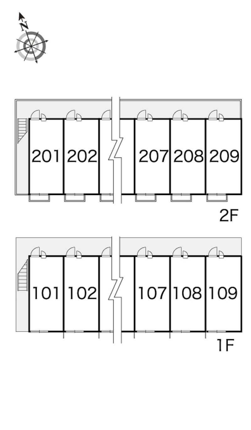 レオパレスグレープ 間取配置図