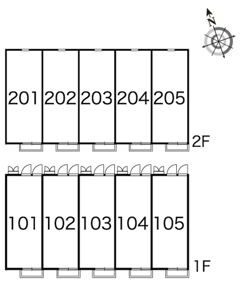 レオパレスグリンピア　中央 間取り配置図