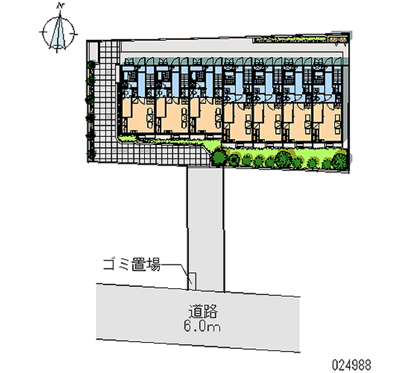 レオパレスウィステーリア平和台 区画図