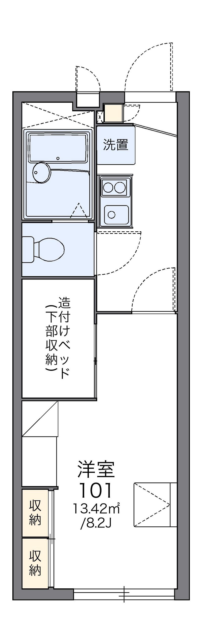 レオパレスフローラル 間取図