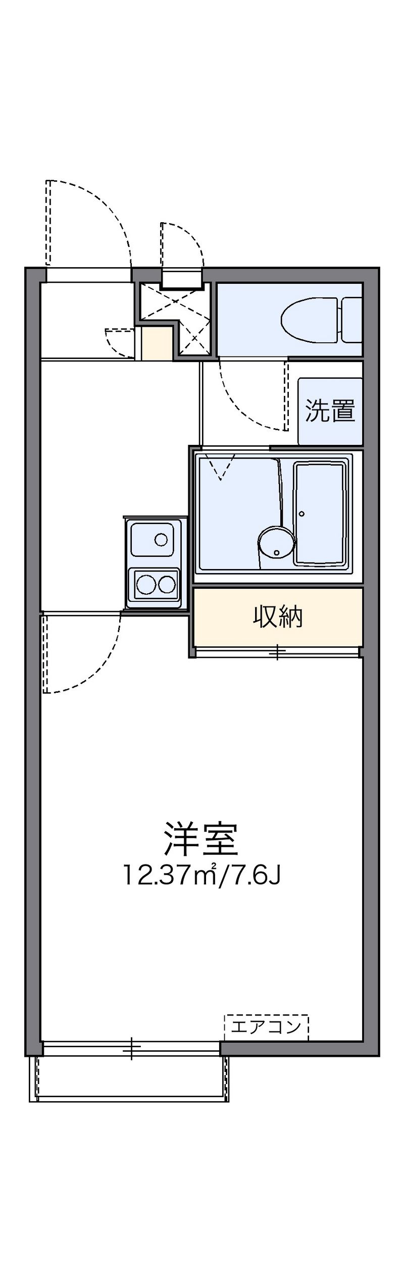 レオパレス美原長田 間取図