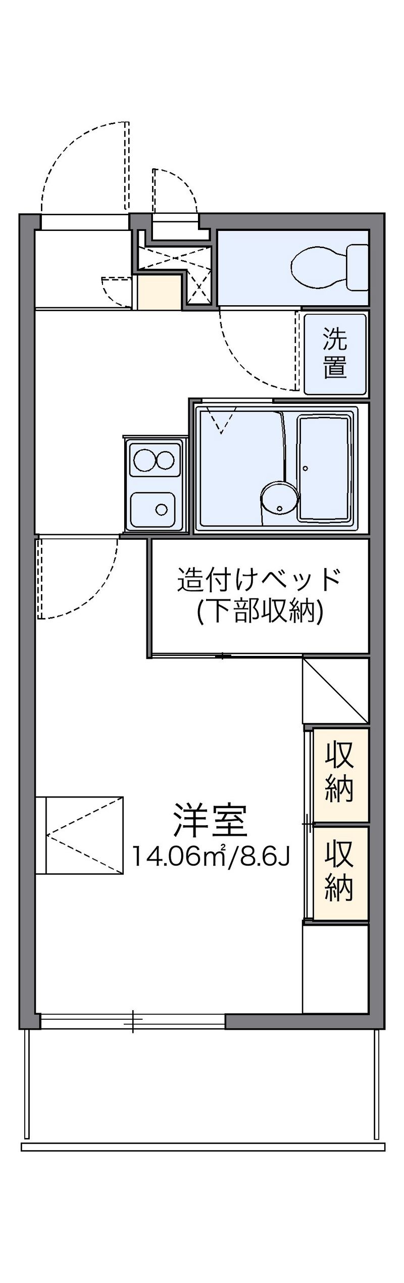 レオパレス東一宮 間取図