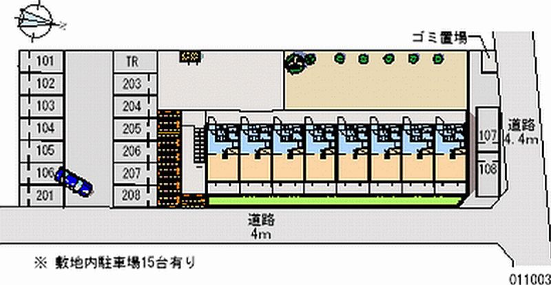 レオパレス忠雅Ⅱ 月極駐車場