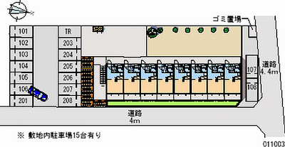 11003 Monthly parking lot