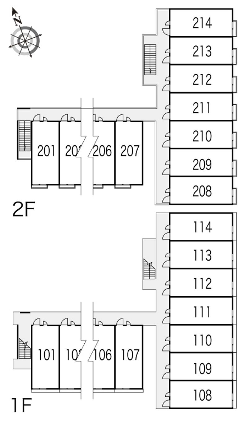 レオパレスＮｅｏ　深阪 間取配置図
