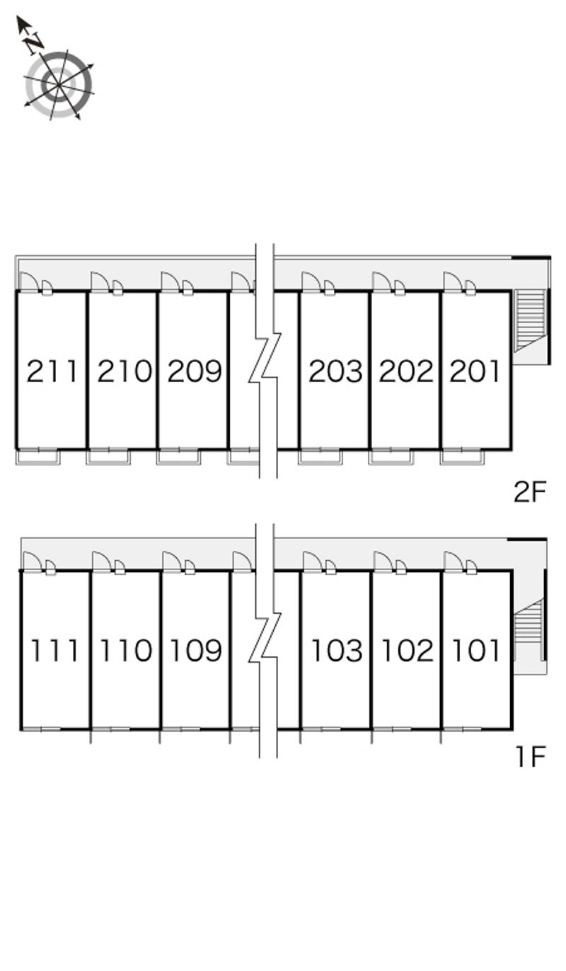 レオパレスインター古賀 間取り配置図