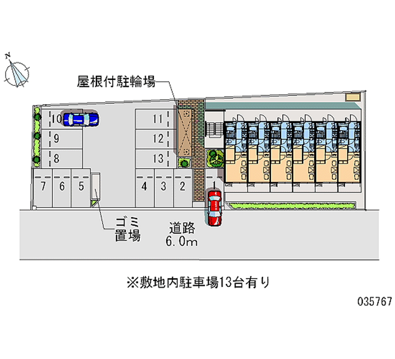 レオパレスひまわり 月極駐車場