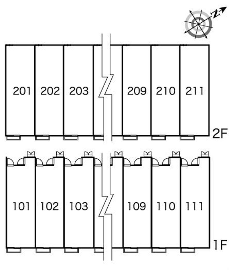 レオパレスＫ　ハウスⅡ 間取配置図