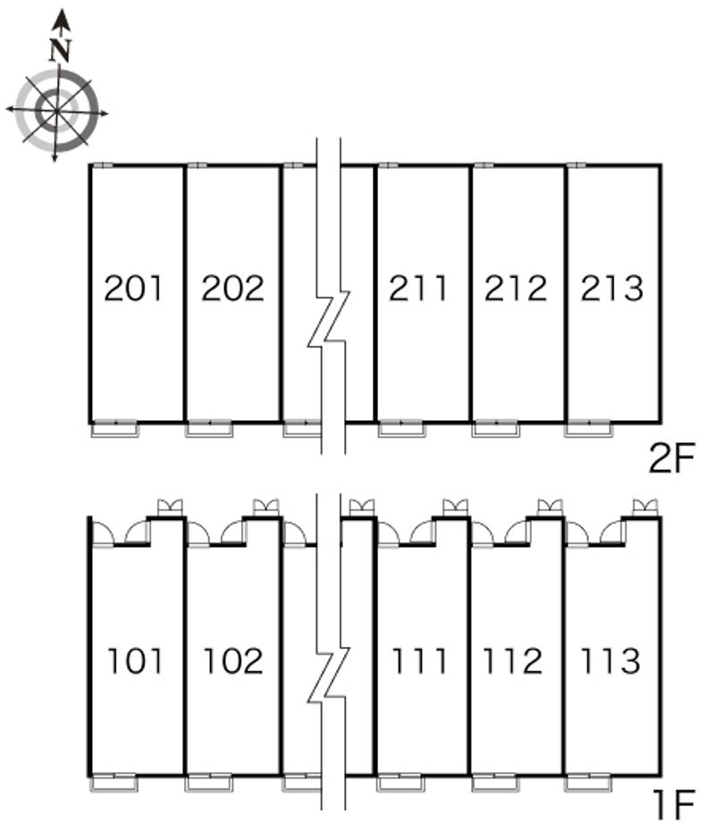 レオパレスメルベーユ 間取配置図