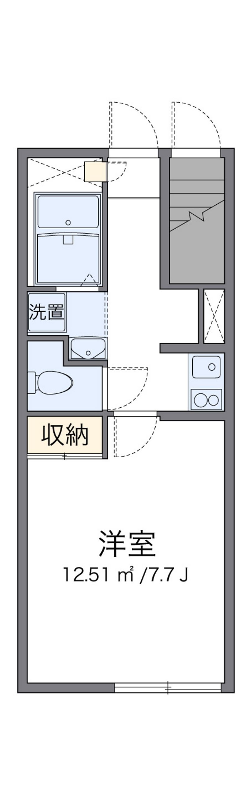 レオパレスリバーサイドアサカＥ 間取図